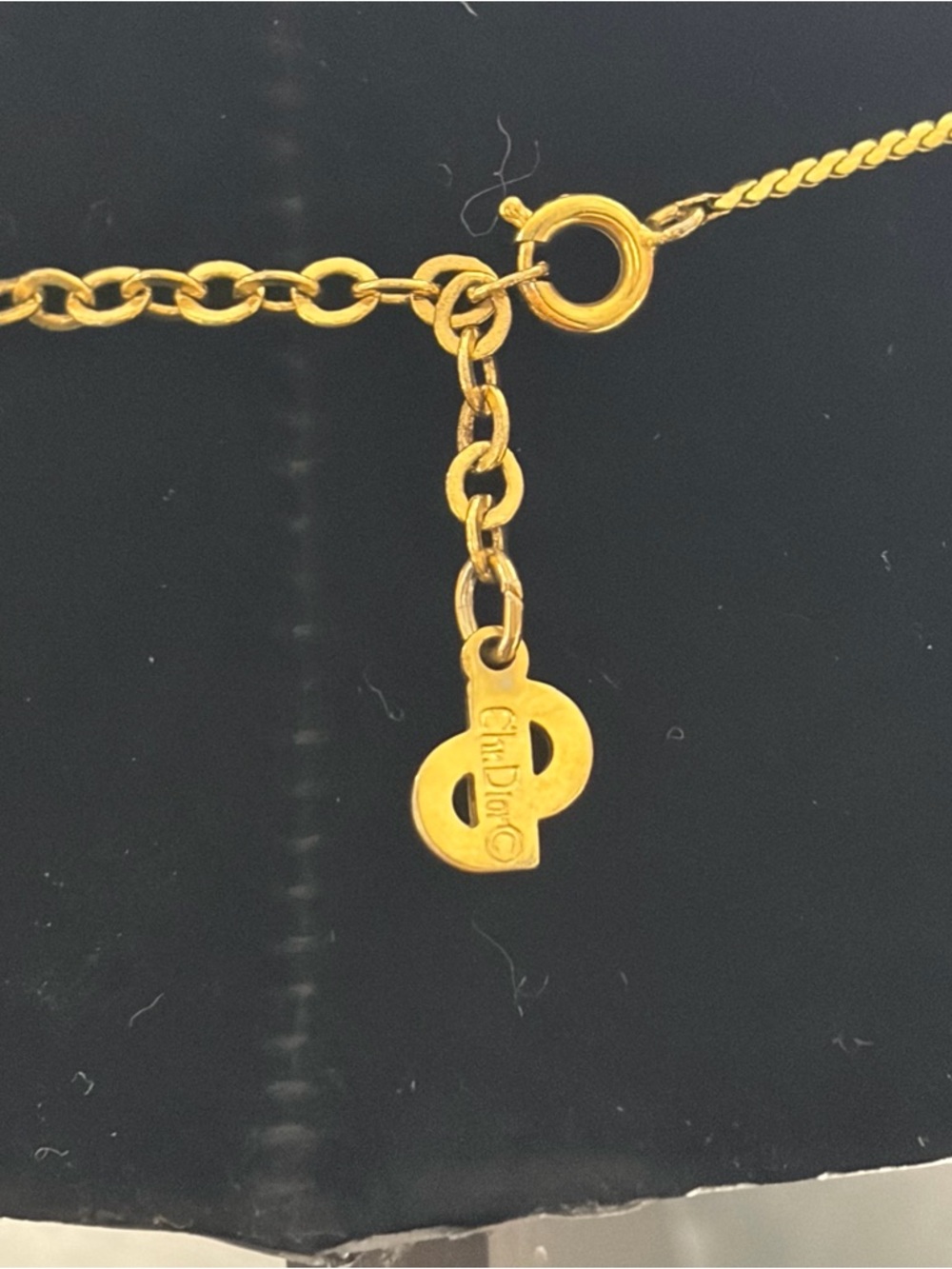 Dior Gold Double 'D' Interlocking Pendant Necklace - Picture 3 of 3